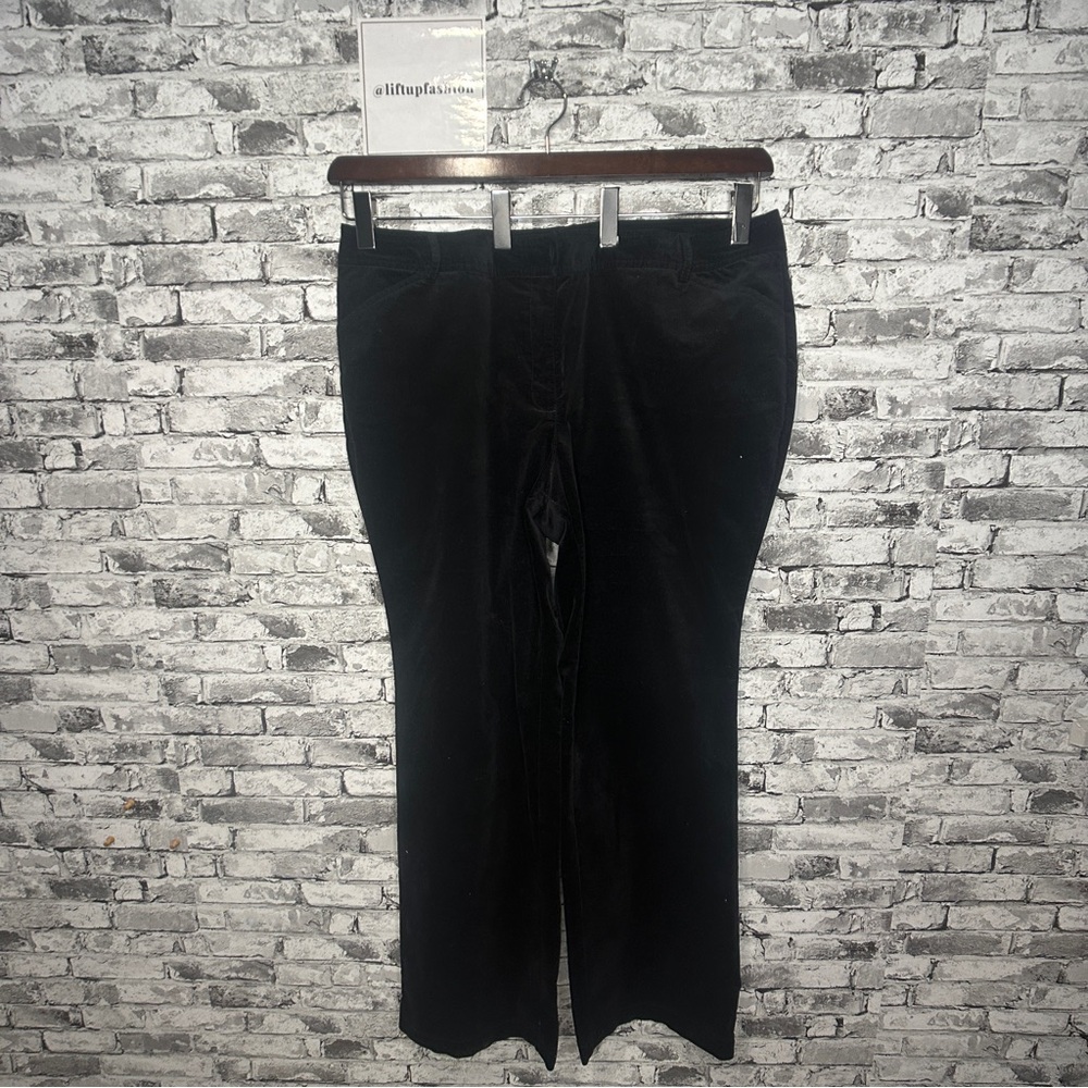 EUC Talbots Heritage Women’s Black Velvet Pants Size 18 W